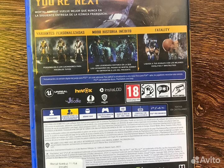 Диск Mortal Kombat 11 ps4