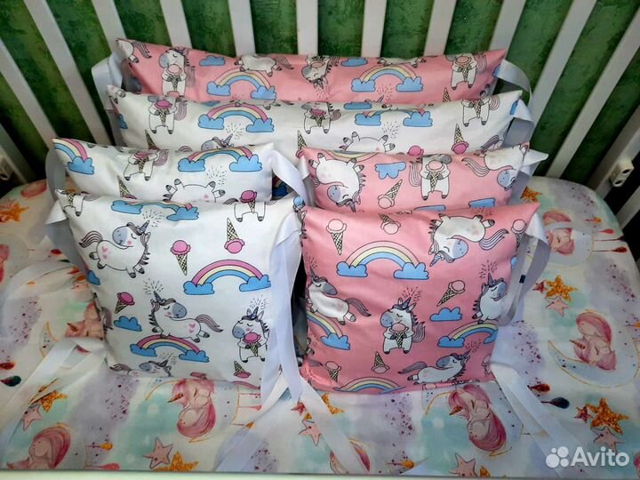 Бортики в детскую кроватку новые