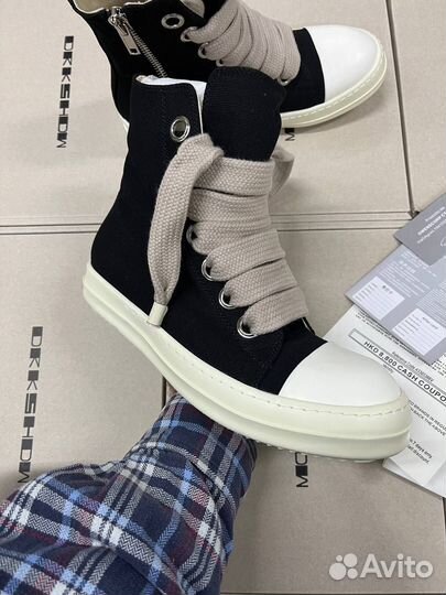 Rick Owens drkshdw Black Jumbo Lace High-top