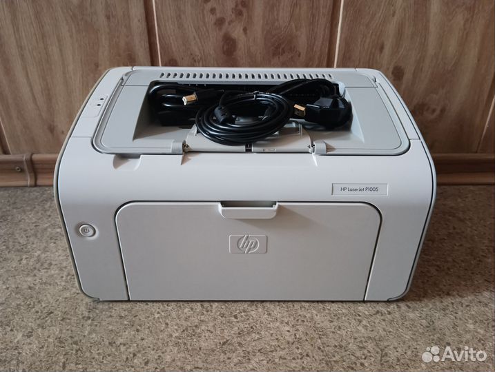 Принтер лазерный HP LaserJet P1005, ч/б, A4, белый