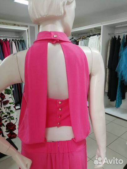 Вечернее платье 46 размера розовое