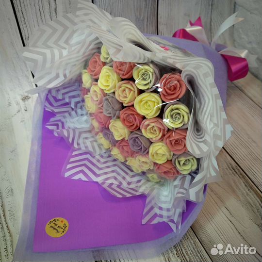 Букет из шоколадных цветов