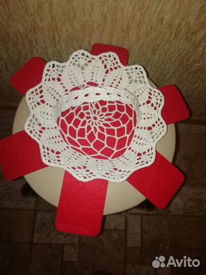 Салфетка-вазочка ручной работы СССР