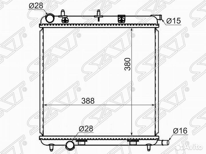 Пежо 207 Ситроен C3 радиатор охлаждения двигателя