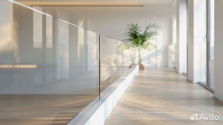 Лестничные перила из стекла