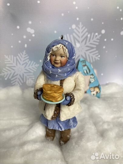 Ватная елочная игрушка