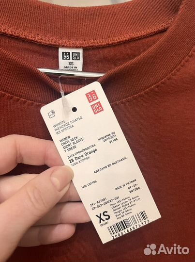 Платье хлопок Uniqlo новое,вкусный цвет, S/42-44