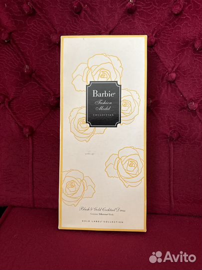 Barbie silkstone blush & gold cocktail dress