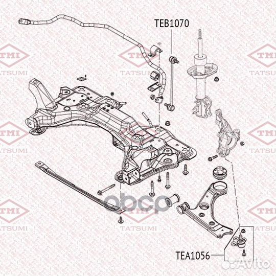 Тяга/стойка стабилизатора TEB1070 tatsumi