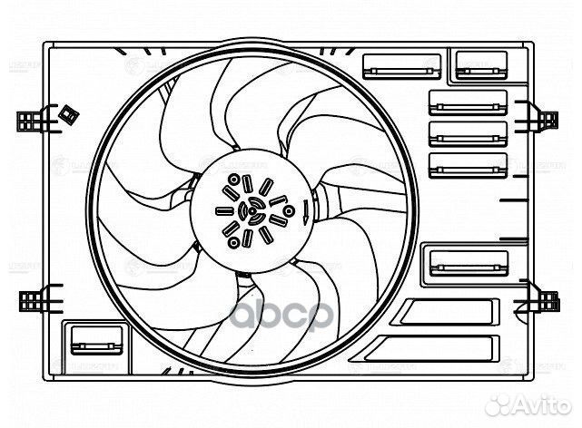 Э/вентилятор охл. с кожухом для а/м Skoda Octav