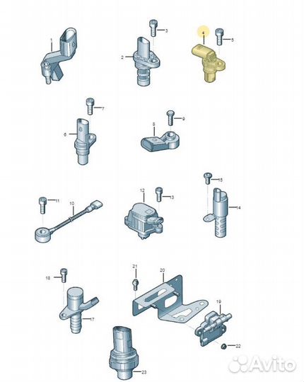 Датчик положения коленвала Volkswagen Tiguan