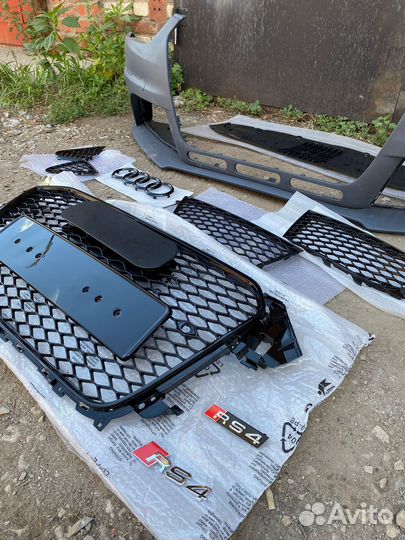 Передний бампер rslook audi a4 b8 рестайлинг