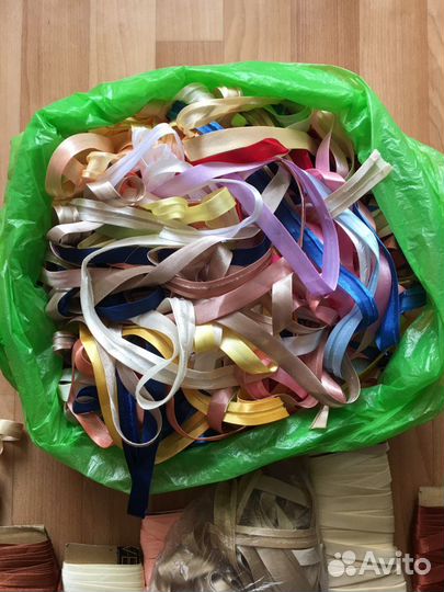 Косая бейка атласная, кант