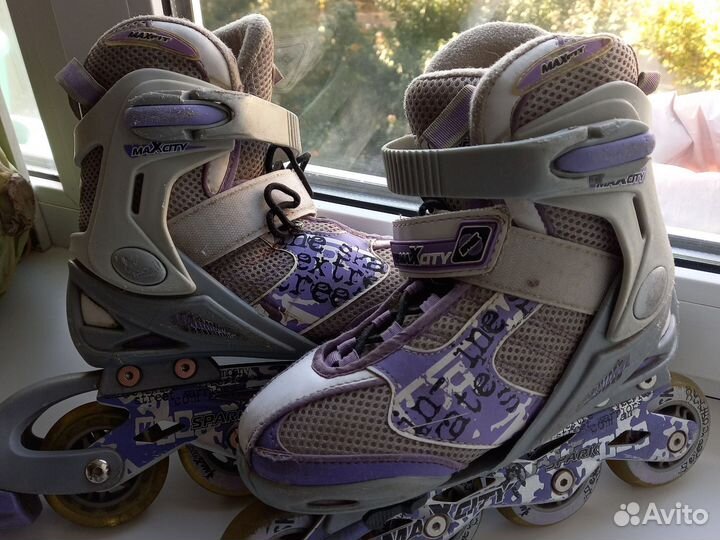 Коньки роликовые деские 32-35