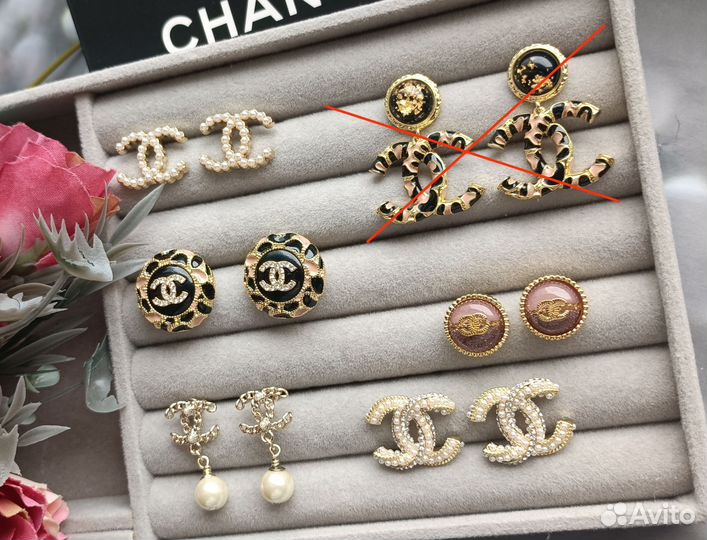 Серьги стиль chanel, Шанель