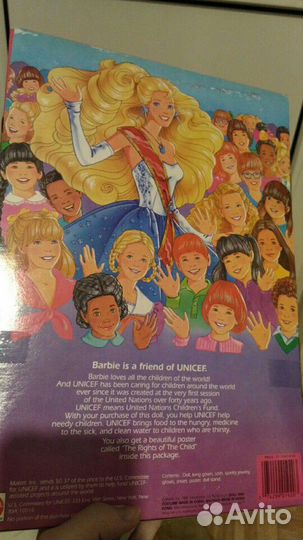 Барби Barbie unicef 1989 nrfb Mattel