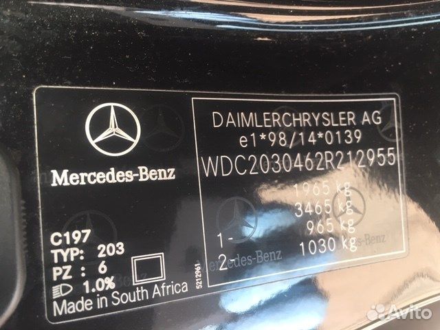 Разбор на запчасти Mercedes C W203 2000-2007