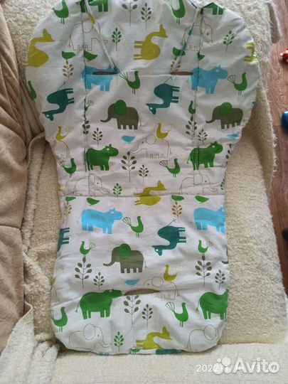 Коляска chicco+хлопк.матр+дождевик+моск.сетк+сумоч