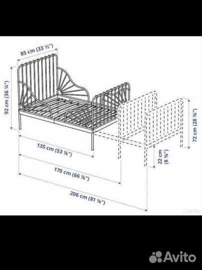 IKEA Minneken кровать