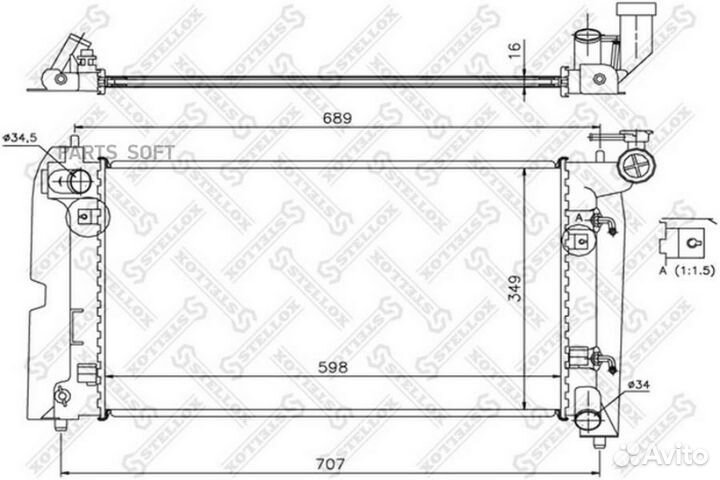 Радиатор Toyota Corolla 1.4-1.8 02