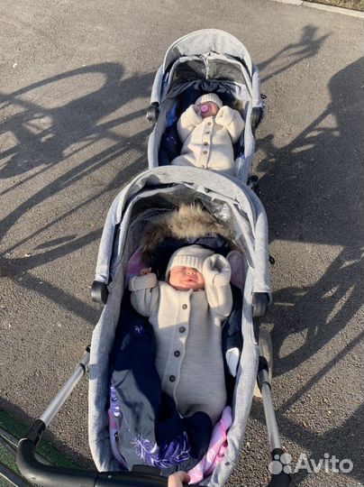 Коляска для двойни 2 в 1 fd design