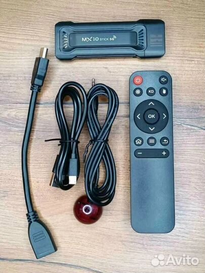 Смарт тв приставка MX10 stick Android TV Stick 4K