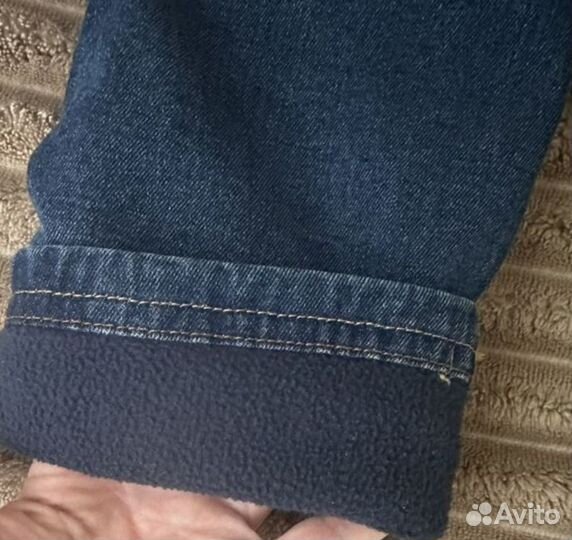 Джинсовый комбинезон утеплённый
