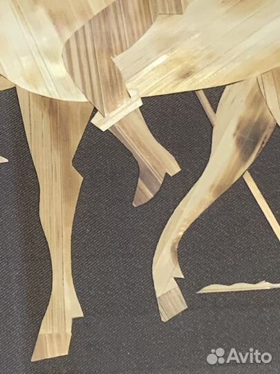 Картина, аппликация из шпона «Дон Кихот»