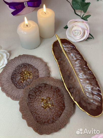 Набор, подставки, ручная работа