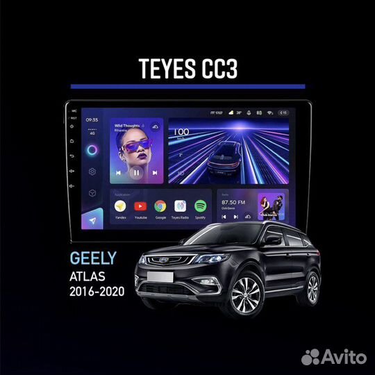 Магнитола Teyes CC3 Geely Atlas 2016-2020