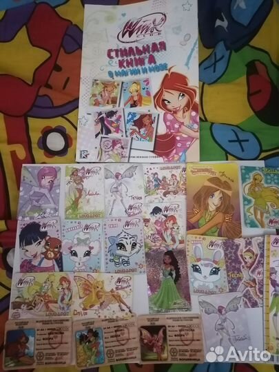 Винкс winx книга и 19 карточек винкс