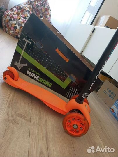 Самокат детский 3 колёсный, колеса светятся