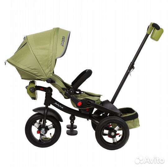 Велосипед Moby Kids Leader360 12х10 Air Car Оливка