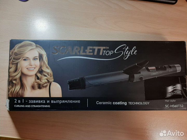 Плойка щипцы для волос scarlett top style 2 в 1