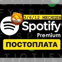 Spotify Premium 3/6/12 постоплата