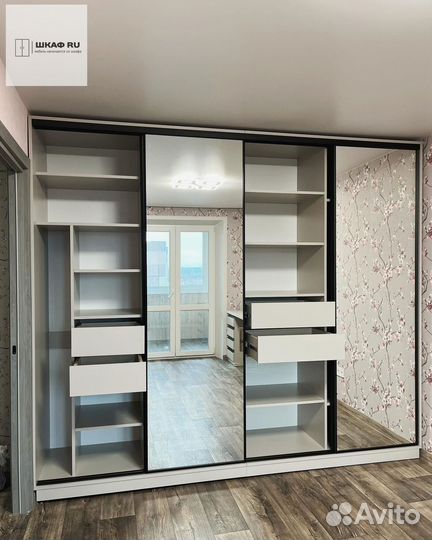 Шкаф распашной с фрезерованными фасадами