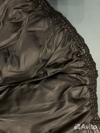 Пуховик кожаный