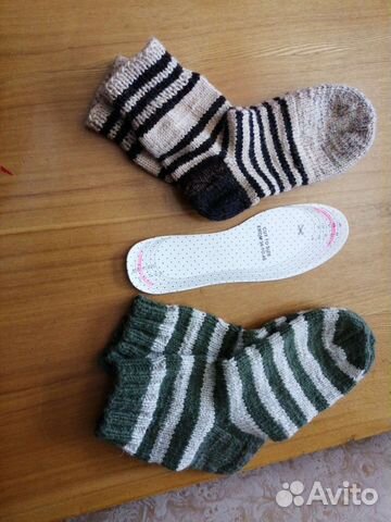 Шерстяные носки ручной вязки 43 размер, 44 размер