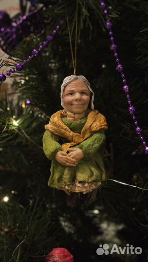 Ватные елочные игрушки