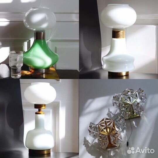 Винтажный свет лампы бра СССР молочное стекло