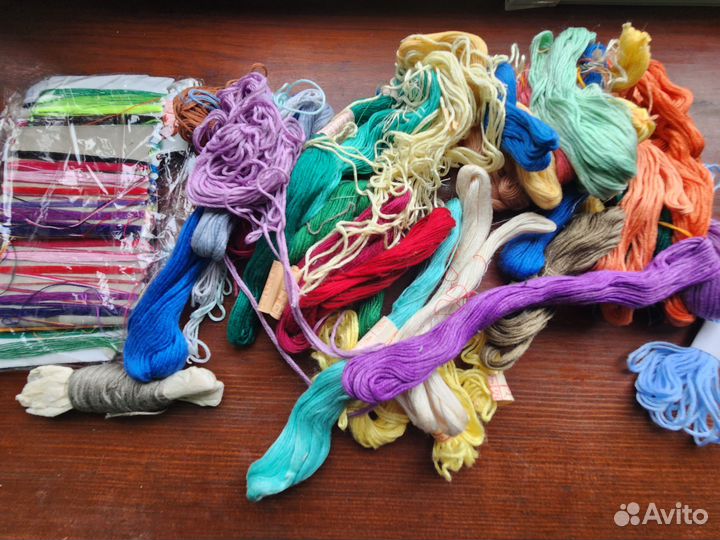 Нитки мулине для вязания пакетом цена за все