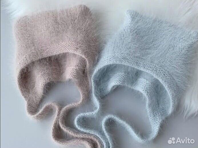 Шапочка с ушками медвежонка и котика