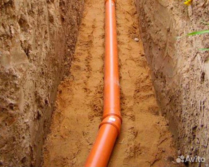 Монтаж выгребных ям, септиков, водопровода, кнс