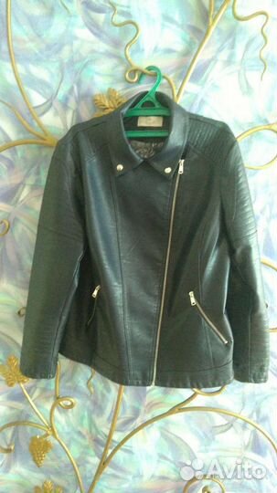 Куртка кожаная женская 52 размер