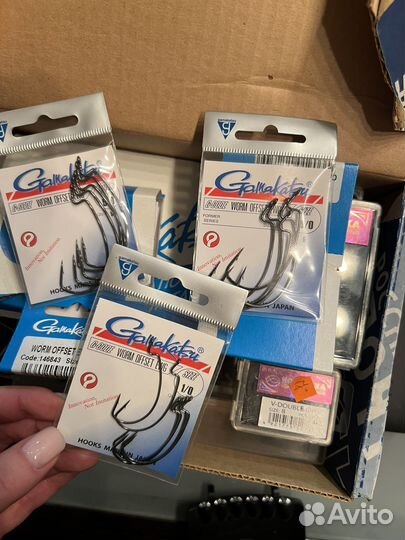 Крючки Owner, gamakatsu, плетенка, поводки, кольца
