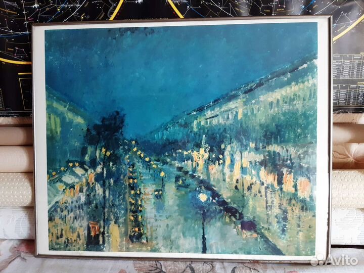 Репродукция картины Бульвар Монмартр ночью