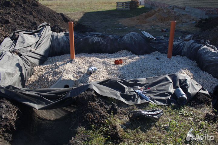 Септик из бетонных колец под ключ с установкой