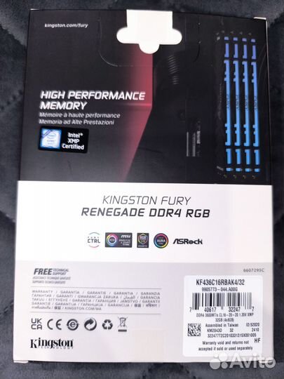 Оперативная память Kingston Fury Renegade KF436C16