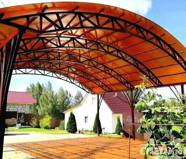 Навесы из поликарбоната под ключ