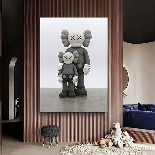 Интерьерная картина Kaws, Бир Брик